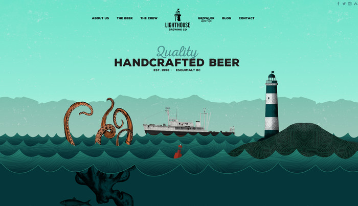 Lighthouse Brewery Homepage detail