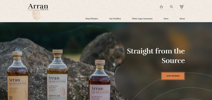 Arran Whisky homepage