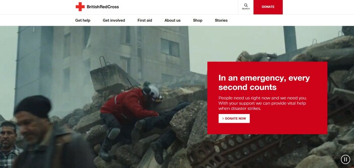 British Red Cross homepage